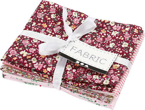 CC Patchwork Fabric, rose, size 45x55 cm, 100 g, 4 pc/ 1 bundle-3
