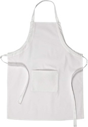 CC Apron, white, size M-XL cm, L: 84 cm, W: 65 cm, 210 g, 1 pc