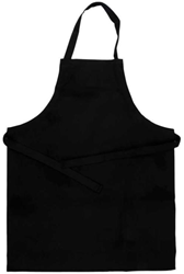 CC Apron, black, size 7-12 years, L: 70 cm, W: 55 cm, 210 g, 1 pc