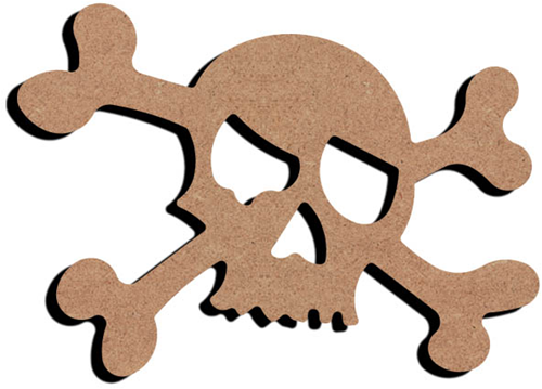 MDF Figuur Doodskop 15 cm