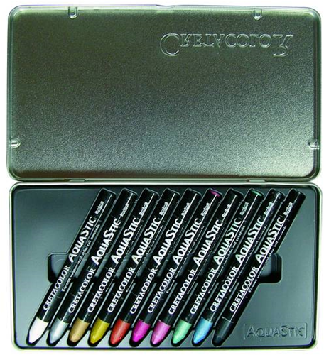 Cretacolor Aqua Stics Oil Pastel Chalk Metallic Set 10 pieces