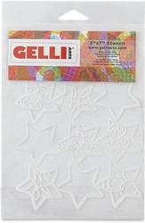Gelli Arts Kerststerren Stencil 12,7 x 17,8cm