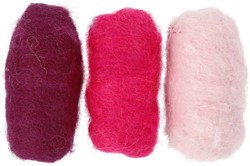 CC Gekaarde Wol Set 3x10gr Roze Harmonie