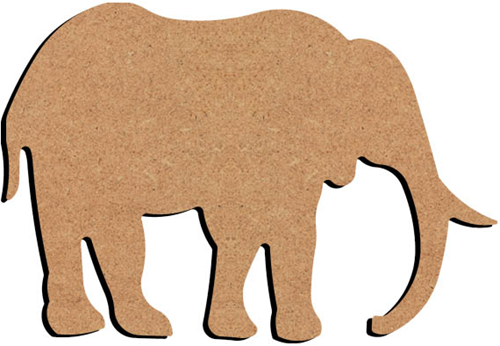 MDF Figuur Olifant 15 cm