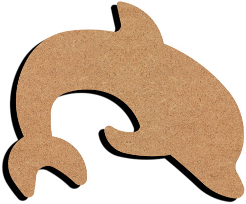 MDF Figuur Dolfijn 15 cm