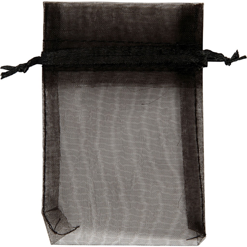 CC Organza Zakjes 7x10 cm Zwart 10 stuks