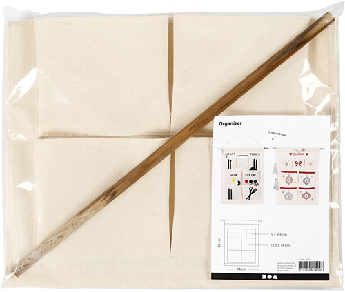 CC Hangende Organizer 60x93 cm Naturel 24 vakken-2