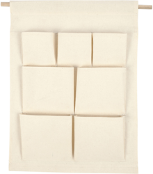 CC Katoen canvas Hangende Organizer 34x46 cm Naturel 7 vakken