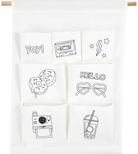 CC Katoenen Hangende Organizer Yay 46 cm Wit