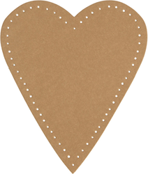 CC Faux Leather Hart 12x10 cm 4 stuks