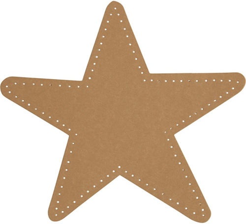 CC Faux Leather Ster 12x10 cm 4 stuks