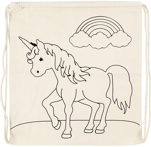 CC Katoenen Rugzak Unicorn 37x41 cm