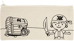 CC Pencil case, light natural, pirate, size 21x9 cm, 245 g, 1 pc