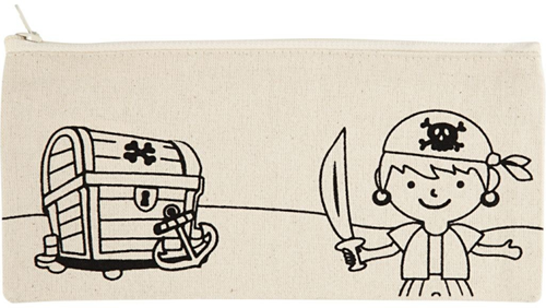 CC Pencil case, light natural, pirate, size 21x9 cm, 245 g, 1 pc