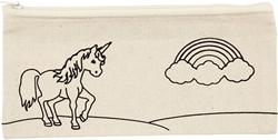 CC Katoenen Etui Unicorn 21x9 cm