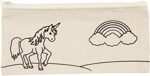 CC Katoenen Etui Unicorn 21x9 cm