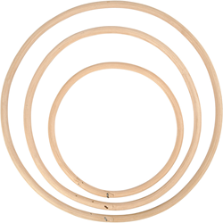 CC Bamboo ring, Dia. 15,3+20,3+25,5 cm, 3 pc/ 1 set