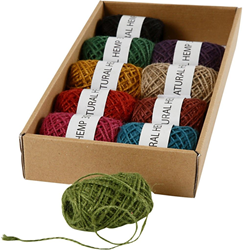CC Natural Hemp, assorted colours, thickness 1-2 mm, 10x30 m/ 1 pack