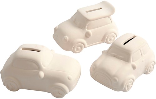 CC Terracotta Spaarpot Auto 5,5x12,5 cm per stuk