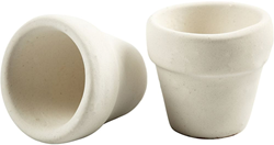 CC Teracotta Bloempot 4,6x5,2 cm Wit 6 stuks