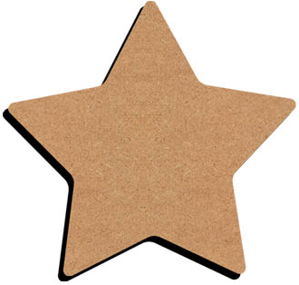 MDF Figuur Ster 10 cm