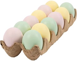 CC Eggs, pastel colours, H: 6 cm, 12 pc/ 1 pack