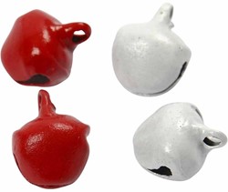 CC Bells, red/white, Dia. 8 mm, 50 pc/ 1 pack