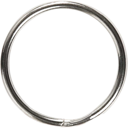 CC Sleutelhanger Ring 25 mm Zilver 8 stuks