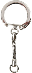 CC Sleutelhanger Rond 2,3 cm Zilver 5 stuks