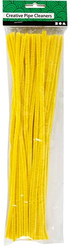 CC Chenilledraad 6 mm Geel 50 stuks-2