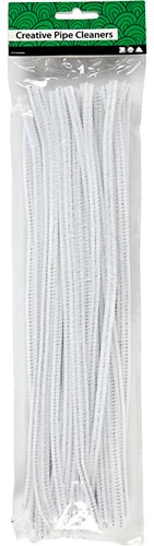 CC Chenilledraad 6 mm Wit 50 stuks-2