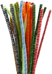 CC Chenilledraad Multigekleurd Strepen 6 mm 30 stuks