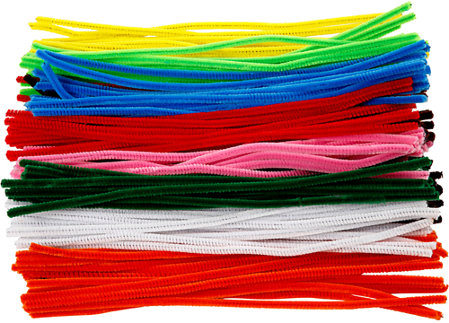 CC Chenilledraad 6 mm 30 cm diverse kleuren 200 stuks