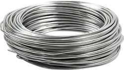 CC Aluminium Wire, silver, round, thickness 3 mm, 29 m/ 1 roll