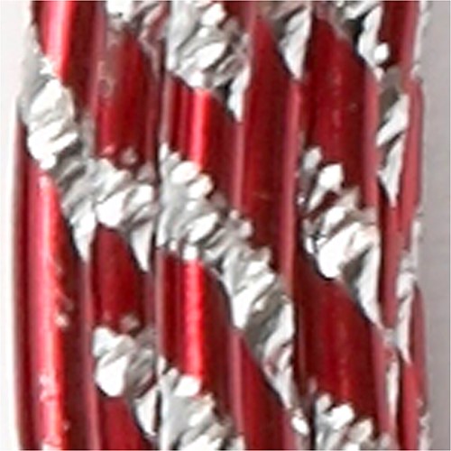 Aluminium wire, diamond-cut, thickness 2 mm, red, 1x7m-2
