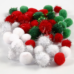 CC Pompoms Kerst 15-20mm 48 stuks