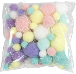 CC Pompom 15-40 mm Multi 75 Stuks