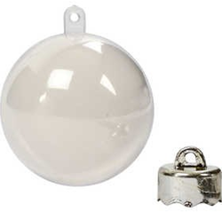 CC Acryl Ballen 2-delig d:5 cm 10 stuks