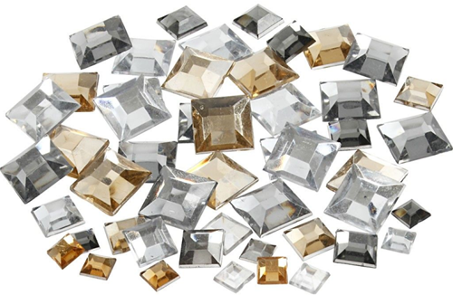 CC Strasstenen Vierkant Zilver Harmonie 6-12 mm 360 stuks
