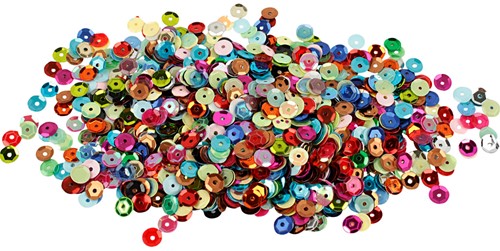 CC Sequins, round, size 6 mm, 10 g/ 1 pack