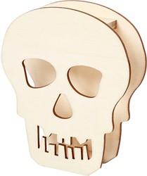 CC Houten Schedel 13,5x11,5x3 cm
