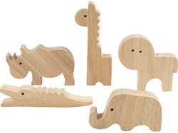 CC Houten Dieren Safari 14,5 x 2 cm 10 stuks 