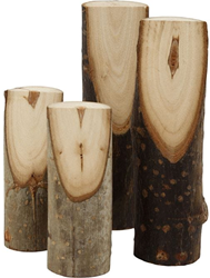 CC Decorative tree branch cut at an angle, H: 8+12 cm, Dia. 2,5-3,5 cm, 4 pc/ 1 pack