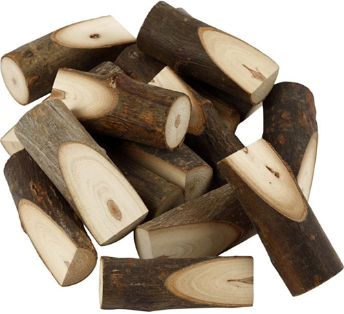 CC Decorative tree branch cut at an angle, H: 8 cm, Dia. 2,5-3,5 cm, 15 pc/ 1 pack
