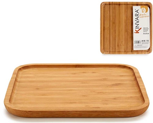 Kinvara Bamboe Dienblad Vierkant 25x25 cm