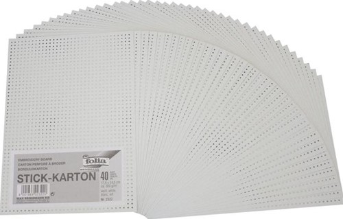 Folia Borduurkarton 40 Vel Wit 300 gram-2