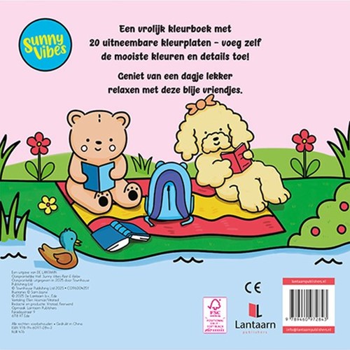 De Lantaarn Kleurboek Sunny Vibes - Rest & Relax L: 25 x B: 25 x D: 0,5 cm-2
