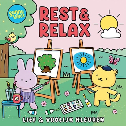 De Lantaarn Kleurboek Sunny Vibes - Rest & Relax L: 25 x B: 25 x D: 0,5 cm