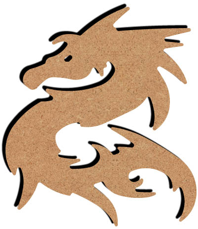 MDF Figuur Chinese Draak 15 cm