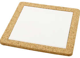 CC Porseleinen Onderzetter Met Lijst Van Kurk 19x19 cm 10 stuks